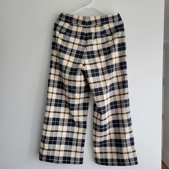 Ann Taylor Factory Women's Wide Leg Plaid Pants Trousers Size 4 - Picture 2 of 12